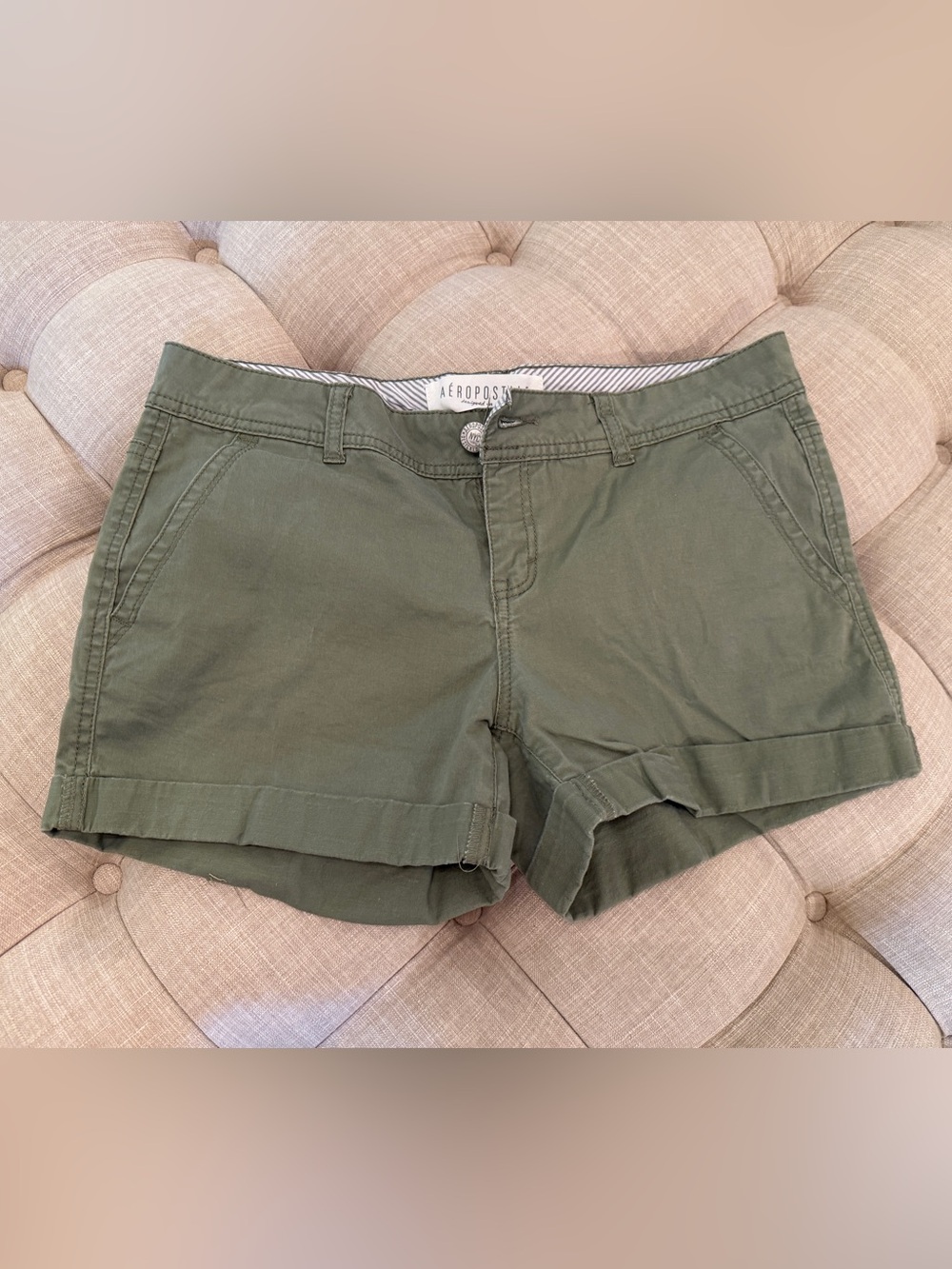 Aeropostale Olive Green Cuffed Women's Shorts